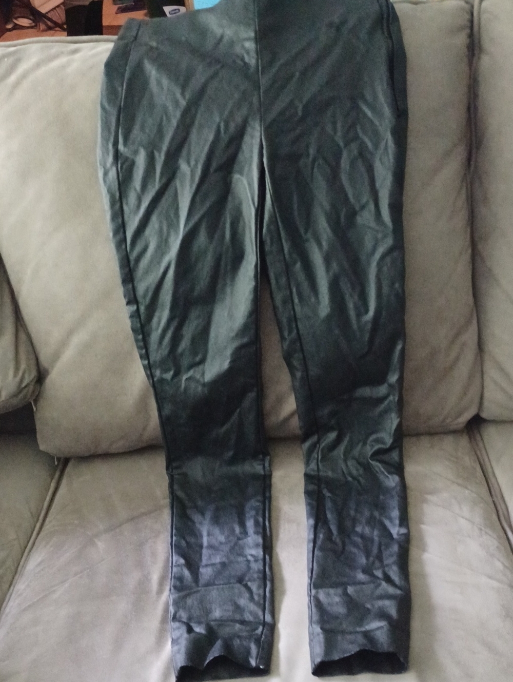 Calvin Klein Black Faux Leather Mini with Logo Waistband